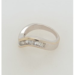 Pre Owned 18ct White Gold Diamond Twist Eternity Ring ZB212